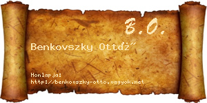 Benkovszky Ottó névjegykártya